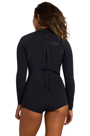 Billabong-Spring Fever 2mm LS Backzip Shorty Women Wetsuit