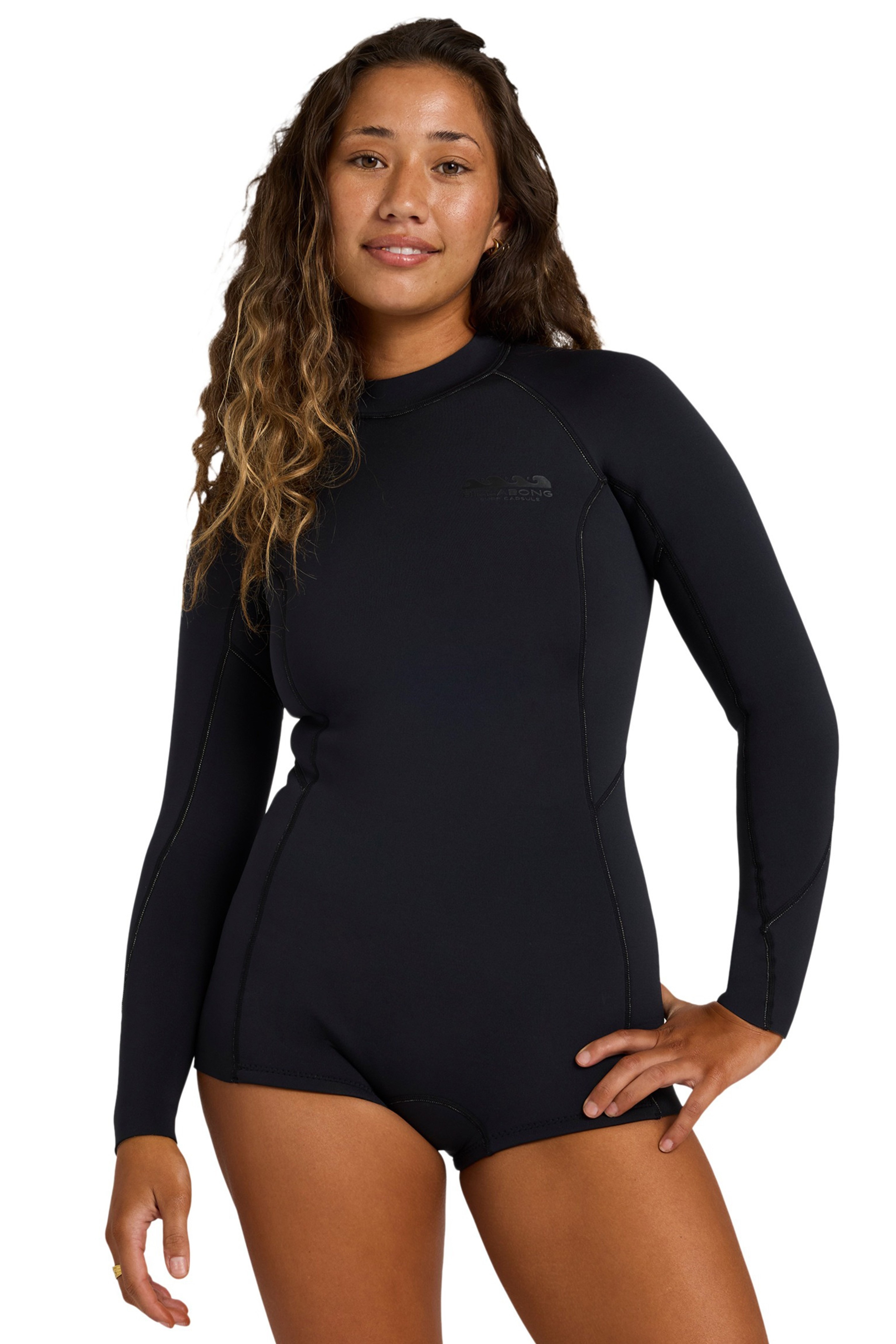 Billabong-Spring Fever 2mm LS Backzip Shorty Women Wetsuit