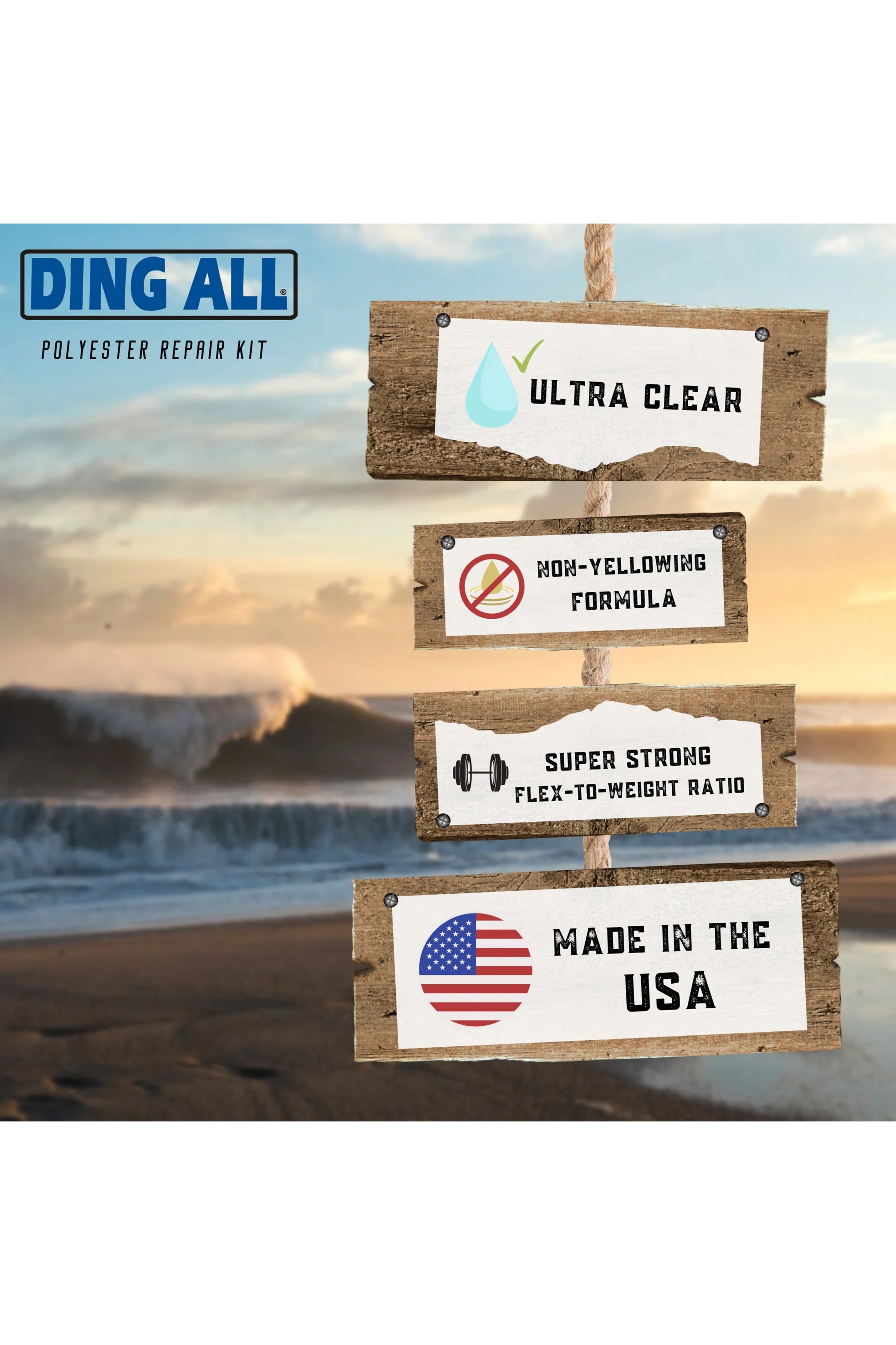 Ding All-Standard Polyester Repair Kit